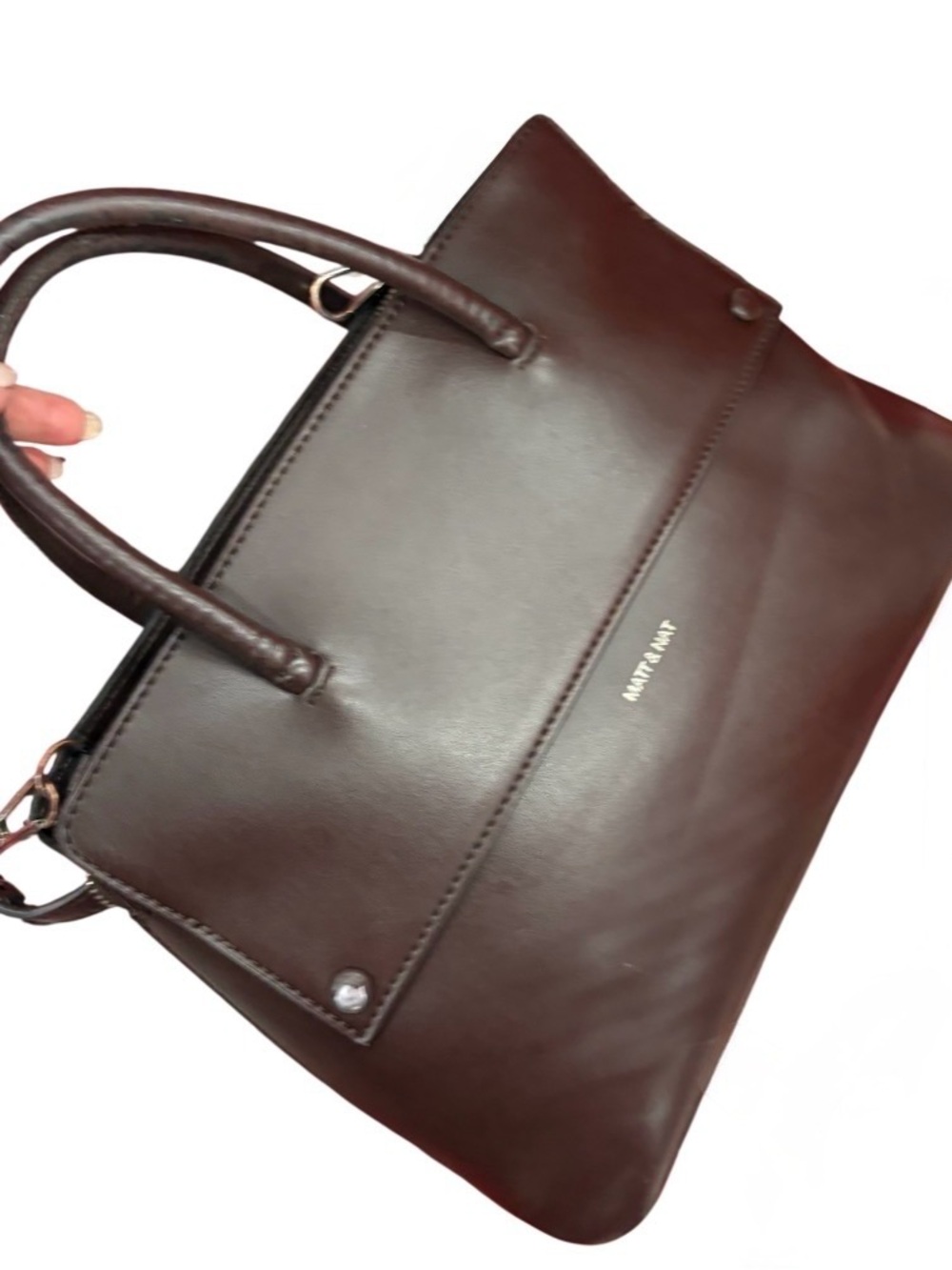 Matt & Nat Silva Vegan Satchel - UPPEAL™
Chocolate Brown Vegan Leather 🤎 - Picture 4 of 4